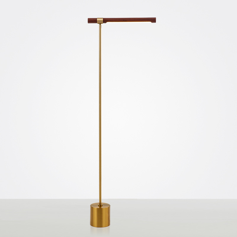 Adjustable Walnut Wood Floor Light BN-FL003