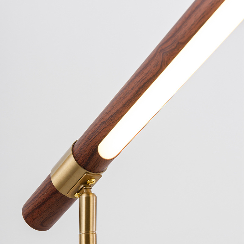 Adjustable Walnut Wood Floor Light BN-FL003