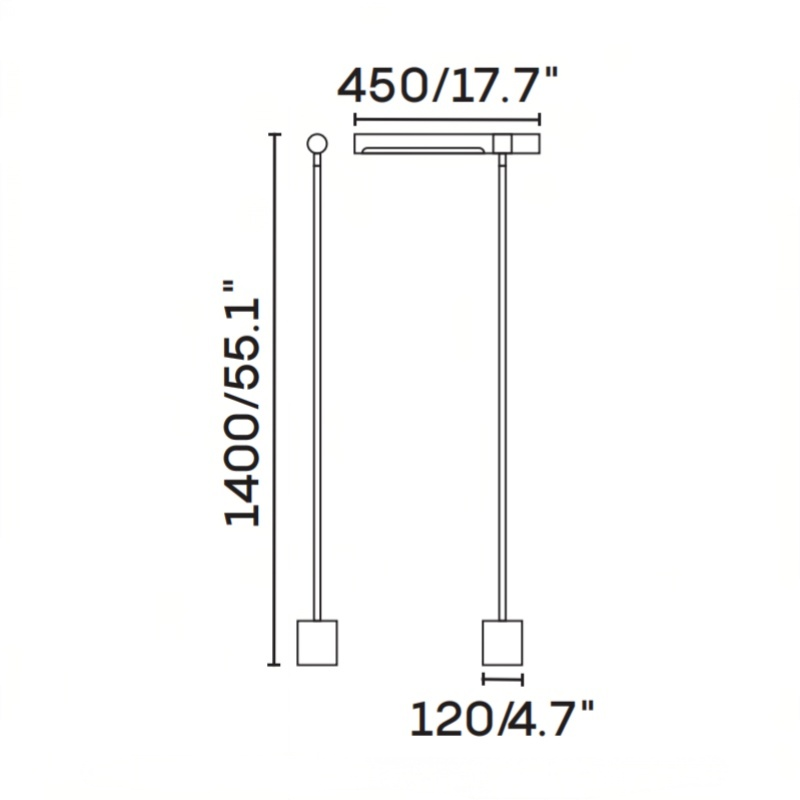 Adjustable Walnut Wood Floor Light BN-FL003