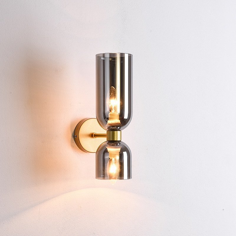 Modern Luxury Double Head Glass Wall Sconce BN-WL0042