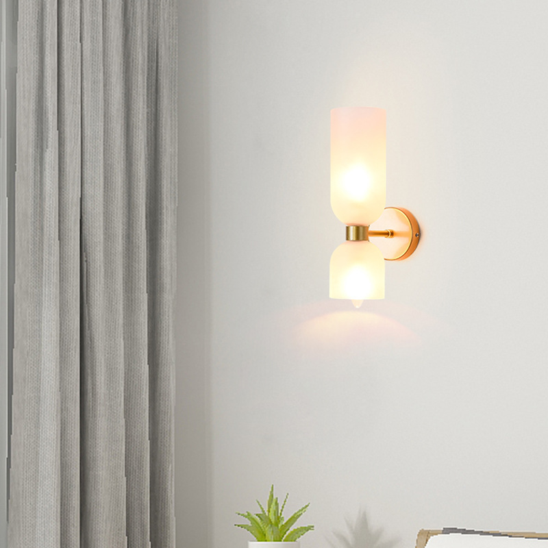 Modern Luxury Double Head Glass Wall Sconce BN-WL0042