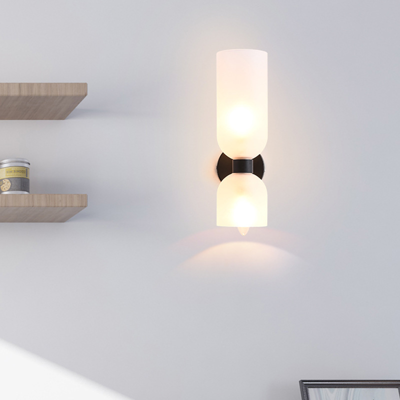 Modern Luxury Double Head Glass Wall Sconce BN-WL0042