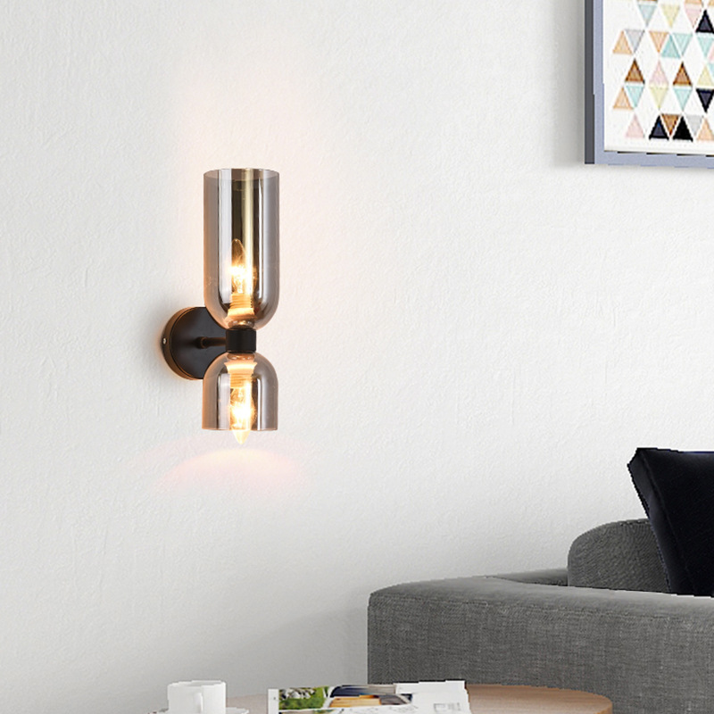 Modern Luxury Double Head Glass Wall Sconce BN-WL0042
