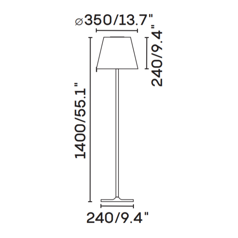  Frosted Glass/Acrylic Standing Lamp BN-FL010
