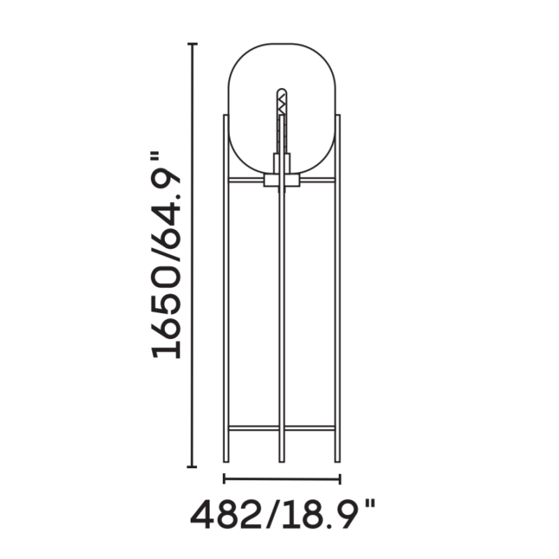 Modern Amber Glass Floor Lamp BN-FL043C