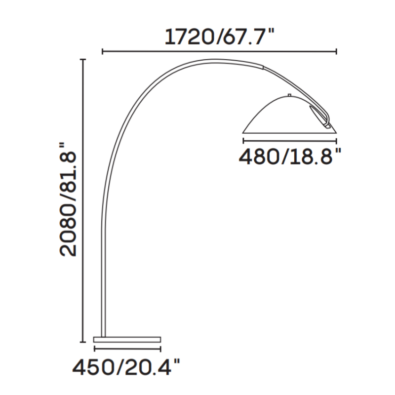 Modern Arc Floor Lamp BN-FL045B