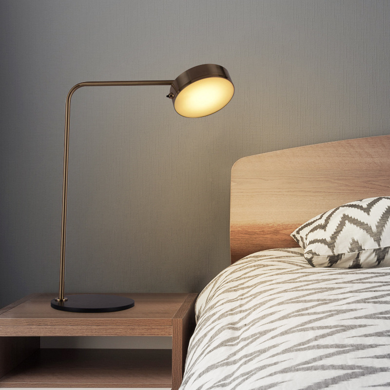 Bedroom Bedside Brass Table Lamp Dimmable  BN-TL027