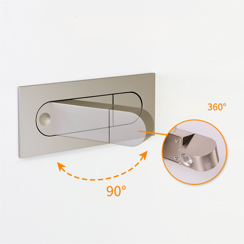 360° rotating reading wall lamp for bedside hotel  BN-BH048