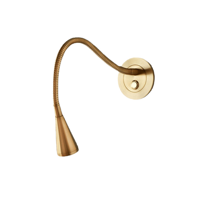 Brass Flexible Gooseneck bedside Wall Sconce  BN-BH051