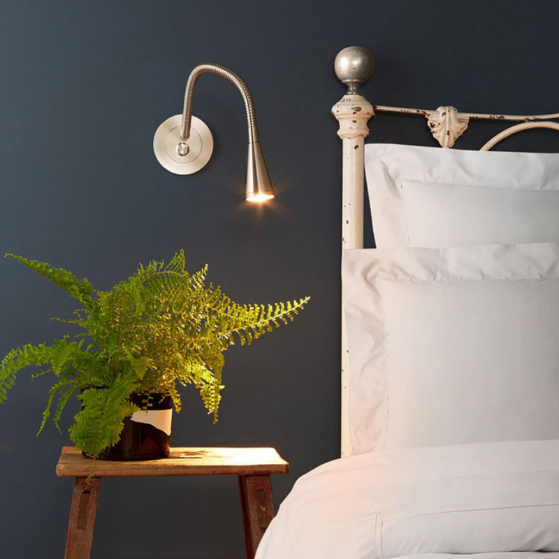 Brass Flexible Gooseneck bedside Wall Sconce  BN-BH051