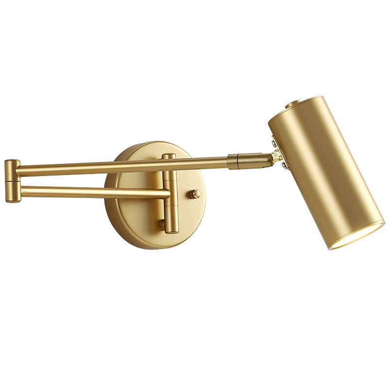 Long Arm Adjustable Gold Wall Lamp for Bedroom BN-BH076