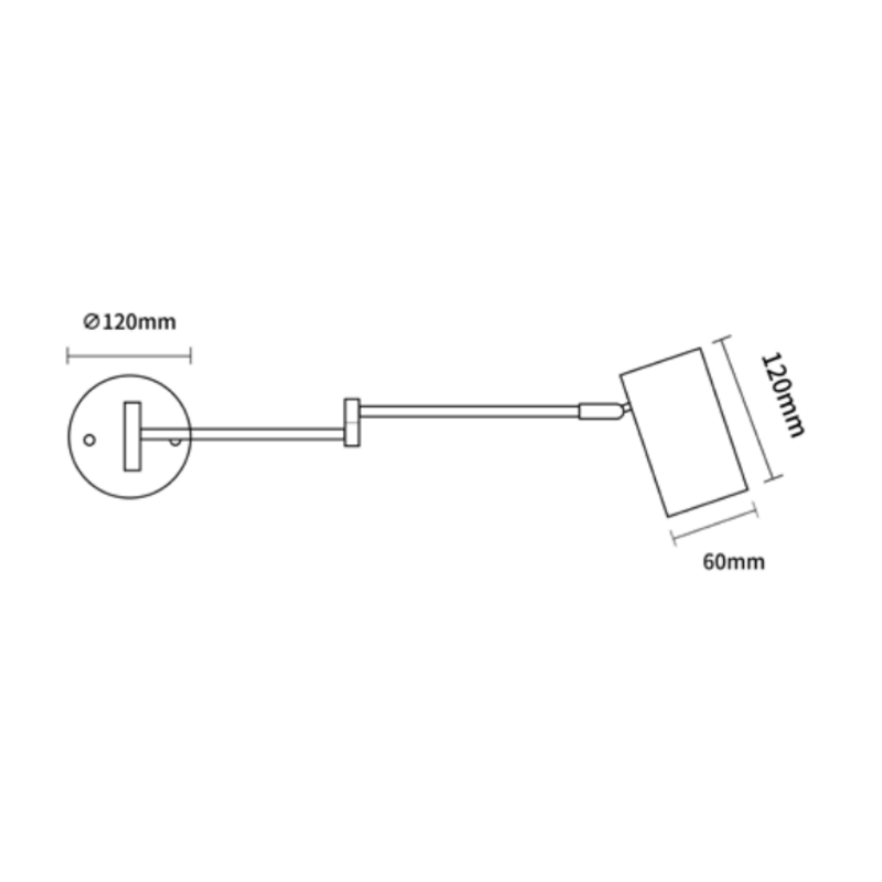 Long Arm Adjustable Gold Wall Lamp for Bedroom BN-BH076