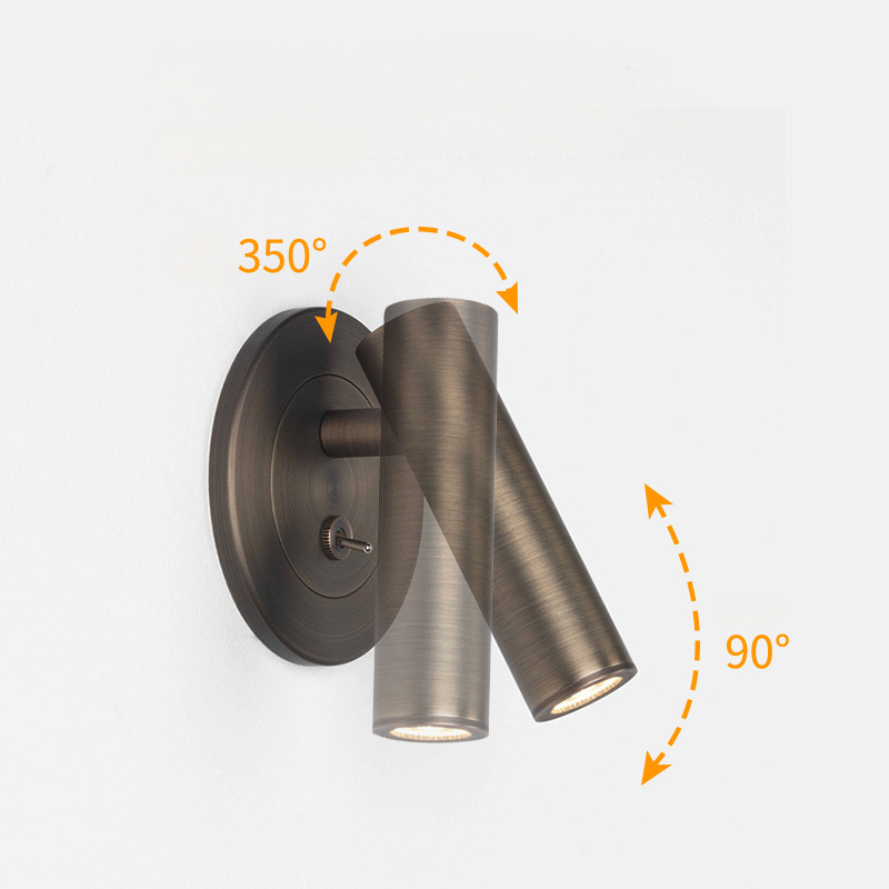 Bedside reading sconce with switch BN-BH030