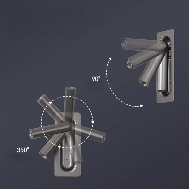 Flush mounted bedside reading lamp for hotel BN-BH041