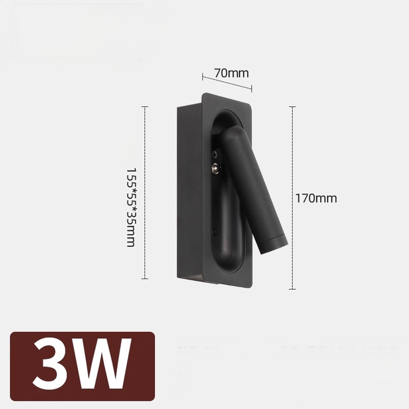 Flush mounted bedside reading lamp for hotel BN-BH041