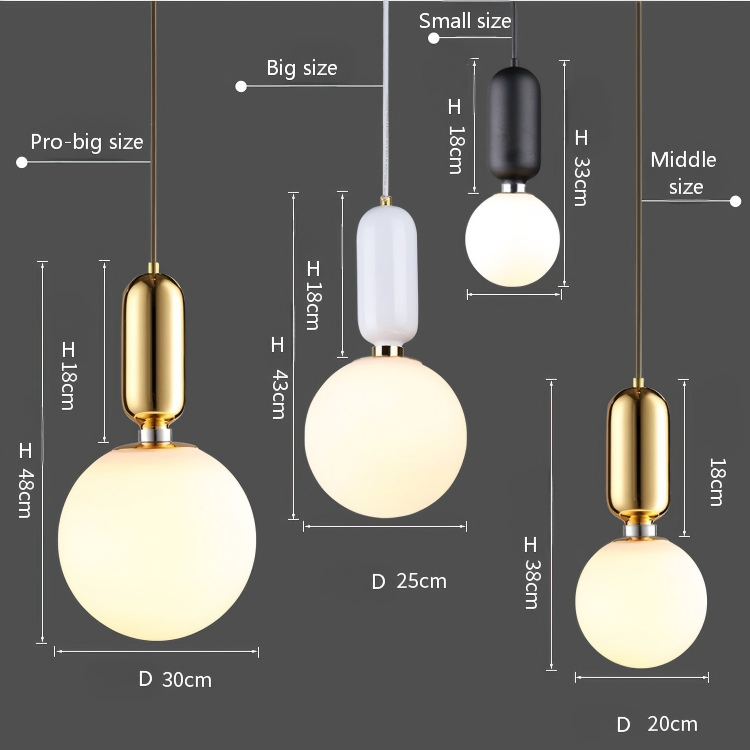Modern Globe Pendant Light BN-9145P