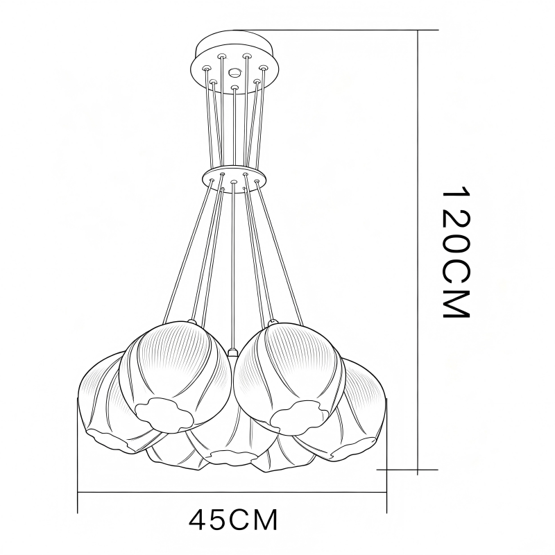 3D printed Tulip chandelier-No.102