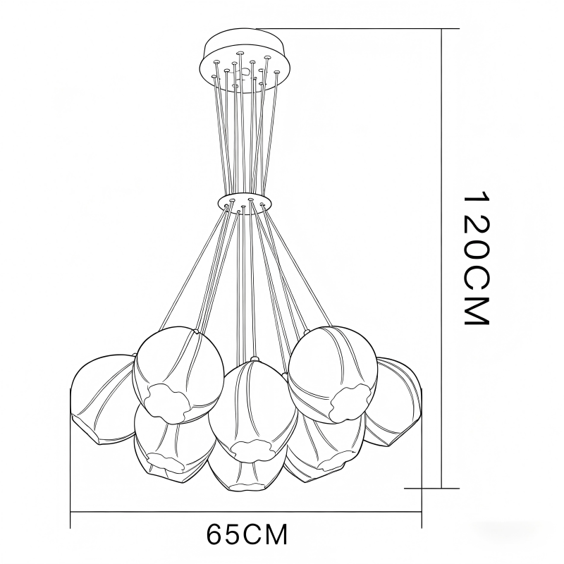 3D printed Tulip chandelier-No.102