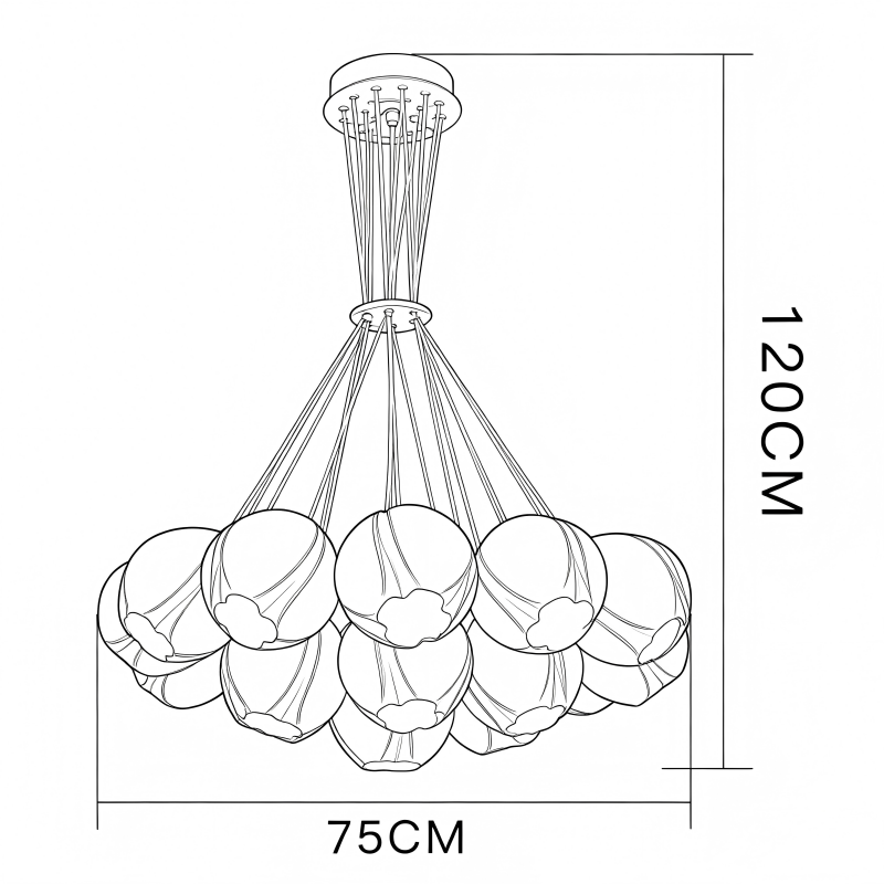 3D printed Tulip chandelier-No.102