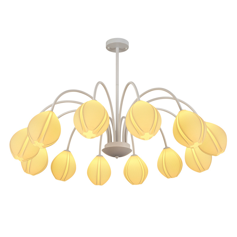 Modern 3D printed floral chandelier-No.78