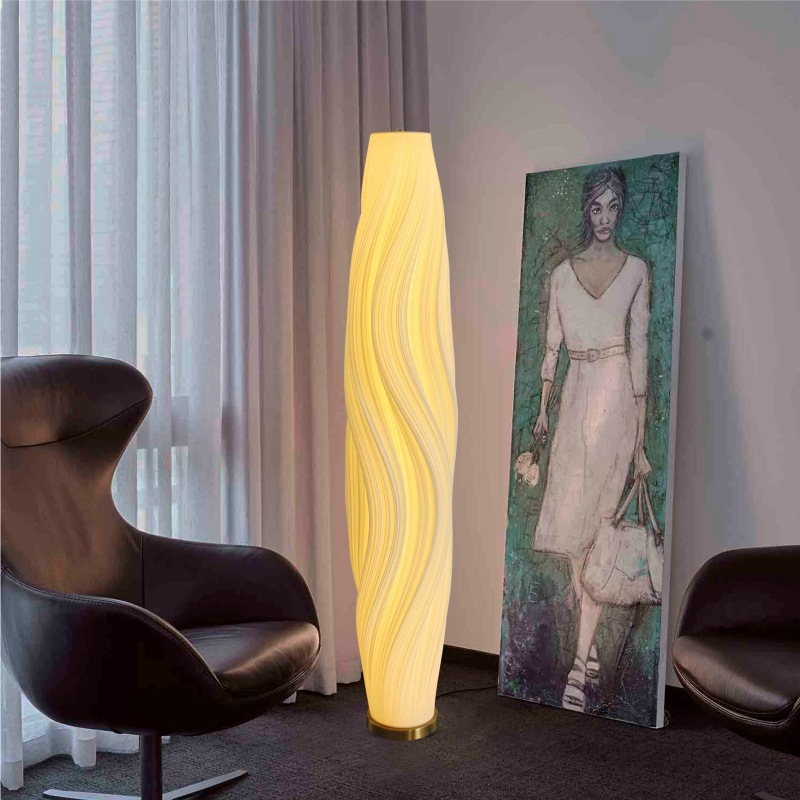 3D printed wavy floor lamp No.109