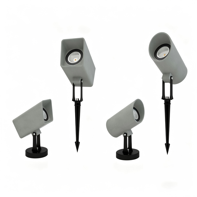Modern cement LED landscape spotlight garden spike light-con009