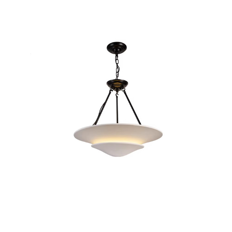 Luxury French cream plaster chandelier-1898P
